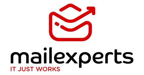Red envelope logo with checkmark and text 'IT JUST WORKS' representing reliable email and messaging technology.